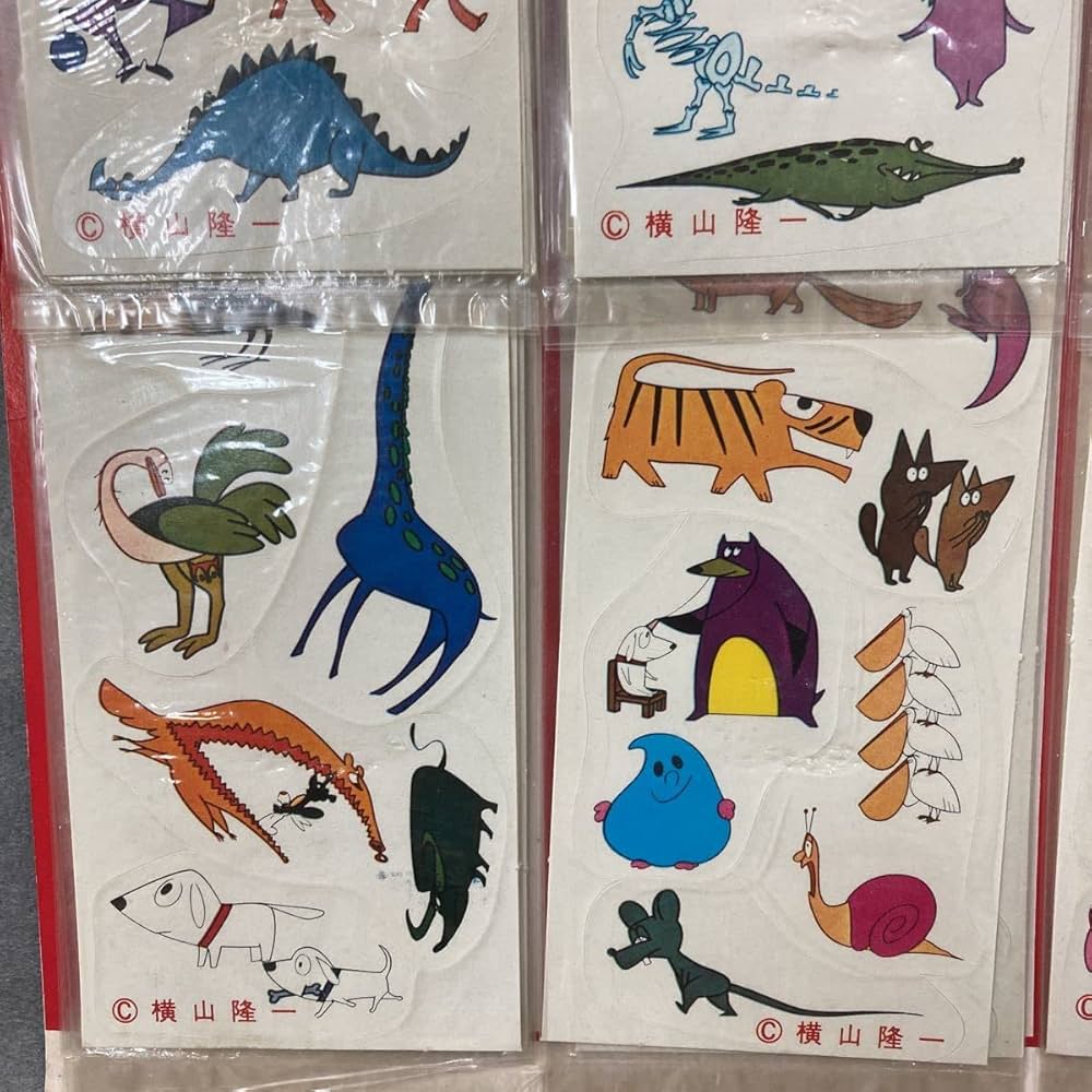 Amazon.co.jp: 昭和レトロ 動物ものがたり シール 24枚付 1970年